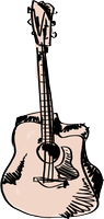 Zeichnung einer Gitarre