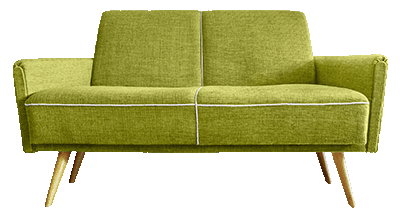 Foto eines grünen Sofas